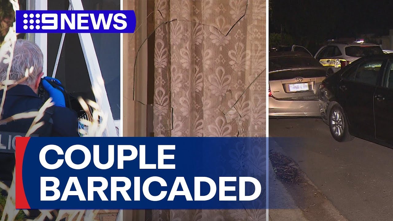 Young couple barricaded themselves inside as thieves broke into their home | 9 News Australia