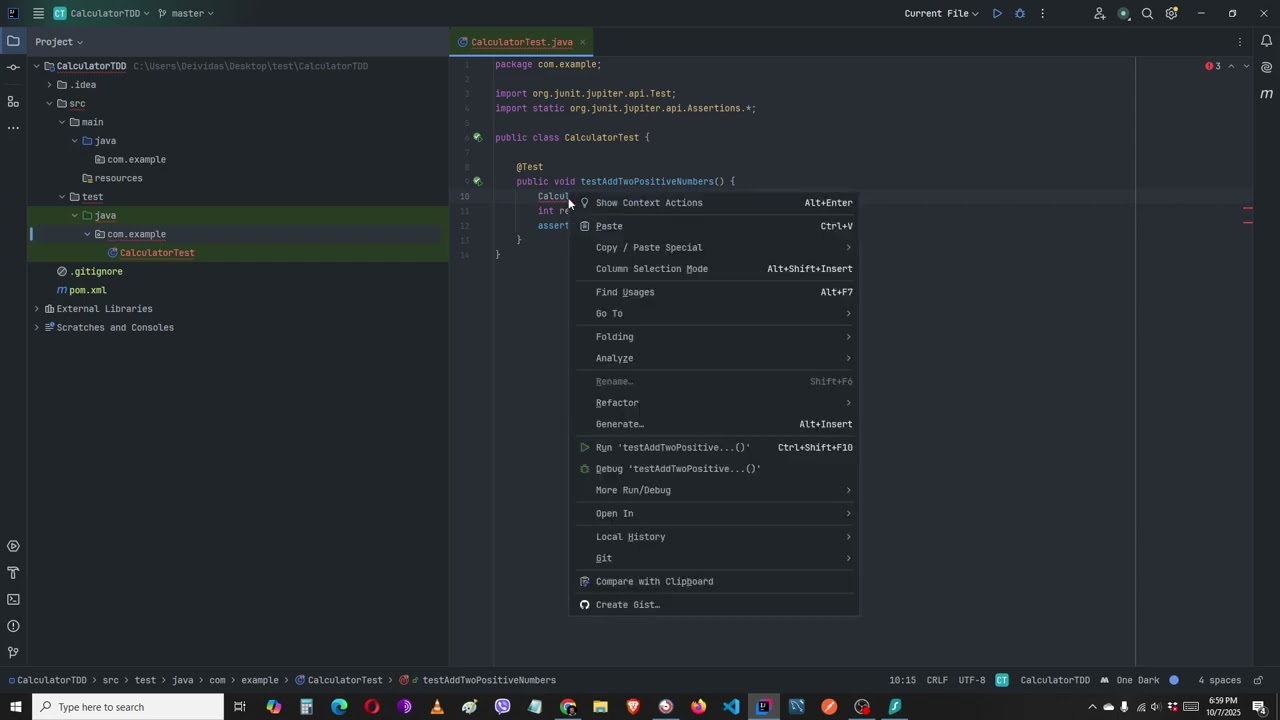 Test-Driven Development in Java: Complete Beginner Tutorial (TDD Explained with Real Example)
