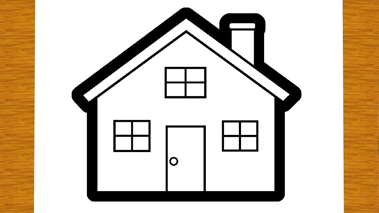HOE EEN HUIS EENVOUDIG TE TEKENEN | Gemakkelijke tekeningen