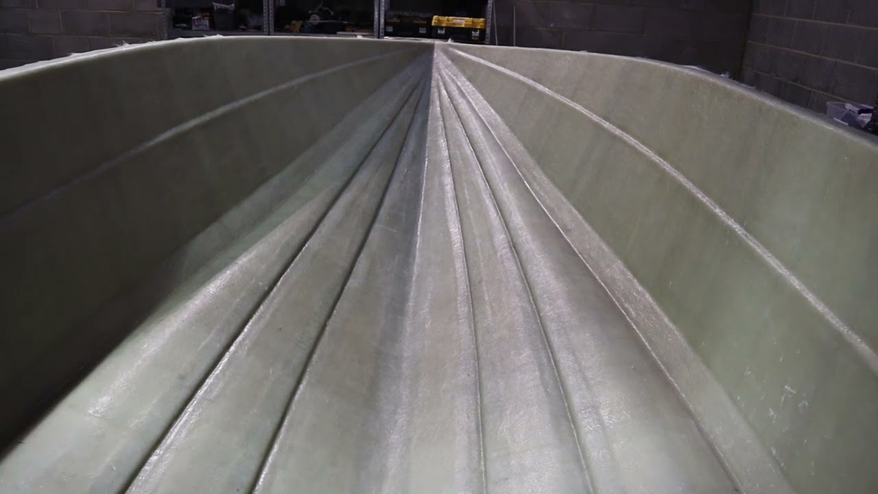SF Marine, UK, Hurricane 21 CC Part 1, Hull skin layup