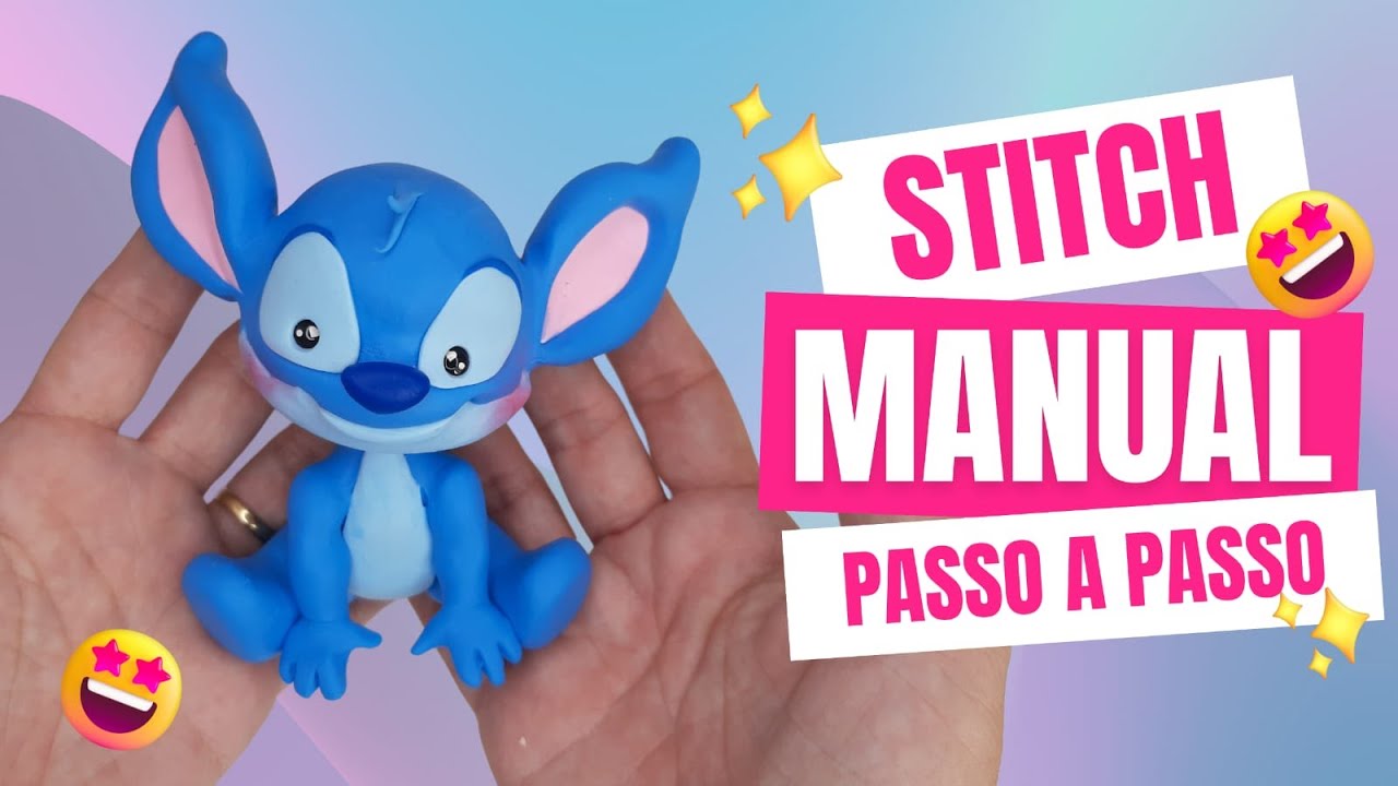 Passo a Passo Stitch de biscuit - modelagem manual