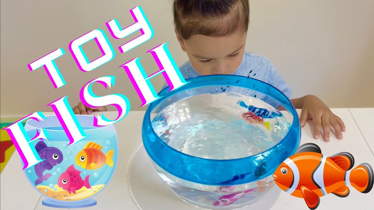 Ren Playing with Robo Fish | Toy Fish | Colorful Robo Fish