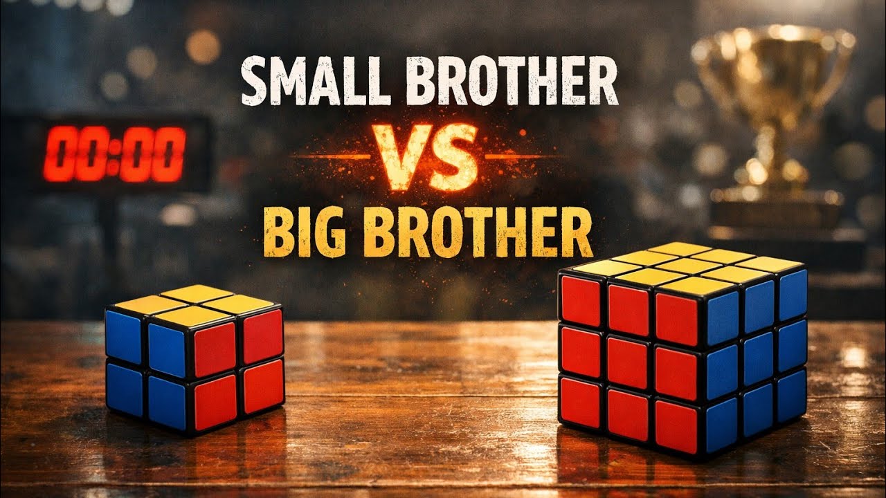 Little Bro vs Big Bro – Speed Cube Showdown!