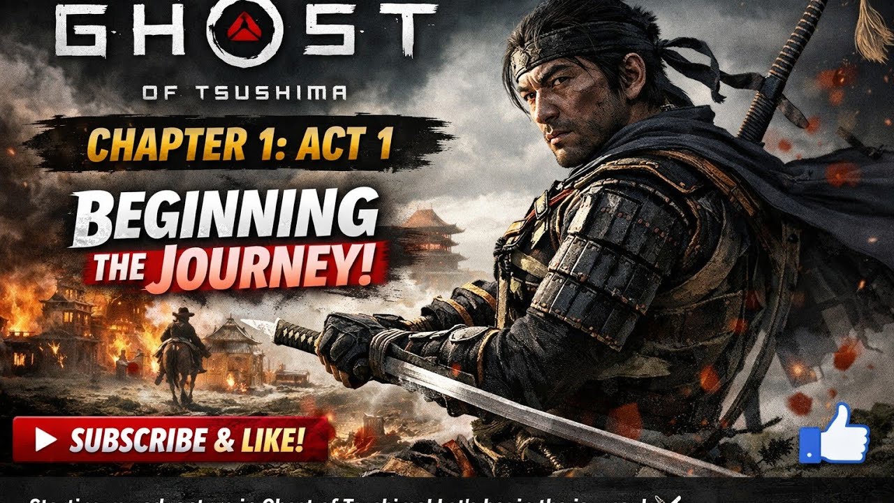 LIVE Stream:Ghost of Tsushima PS4 Gameplay | Chapter 1 Act 2 the journey begins
