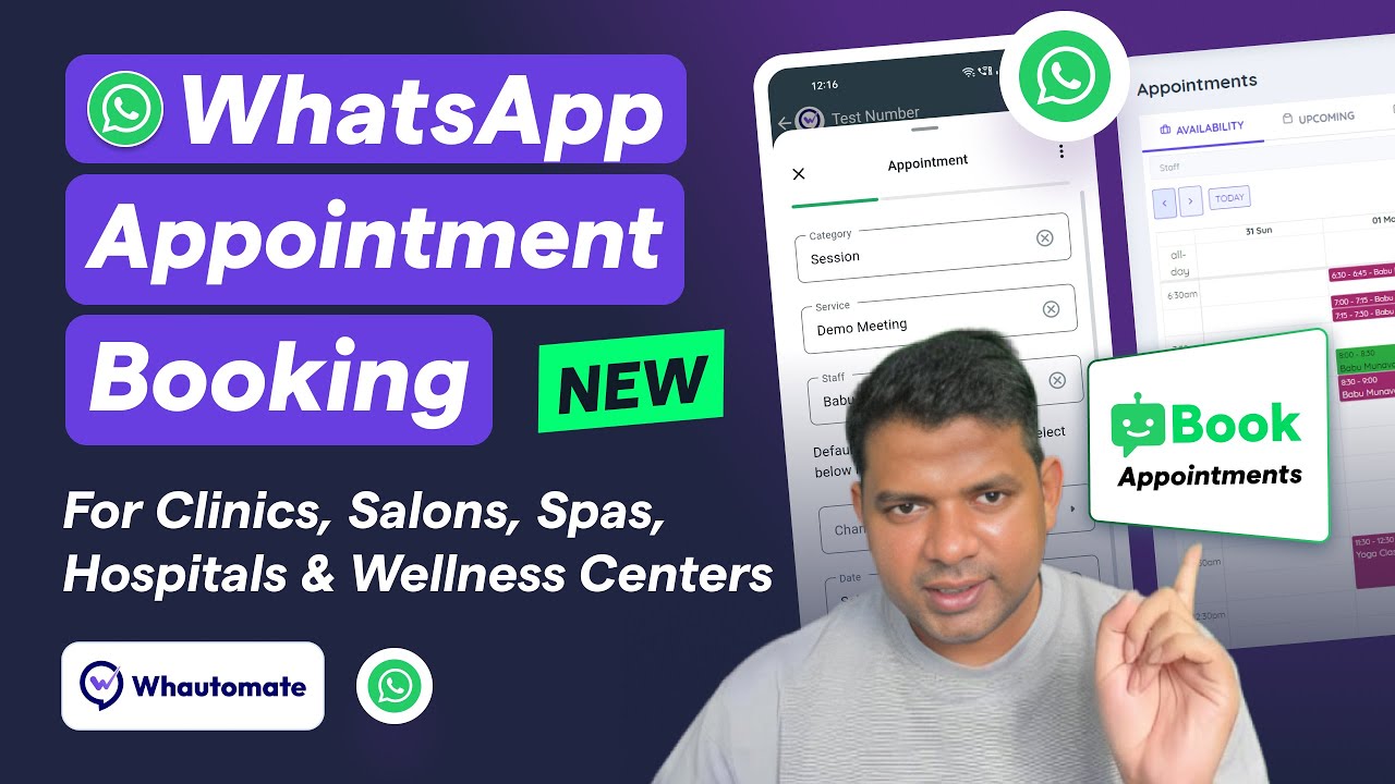 Automate Appointment Bookings on WhatsApp | Clinics, Salons, Spas, Hospitals & Wellness Centers