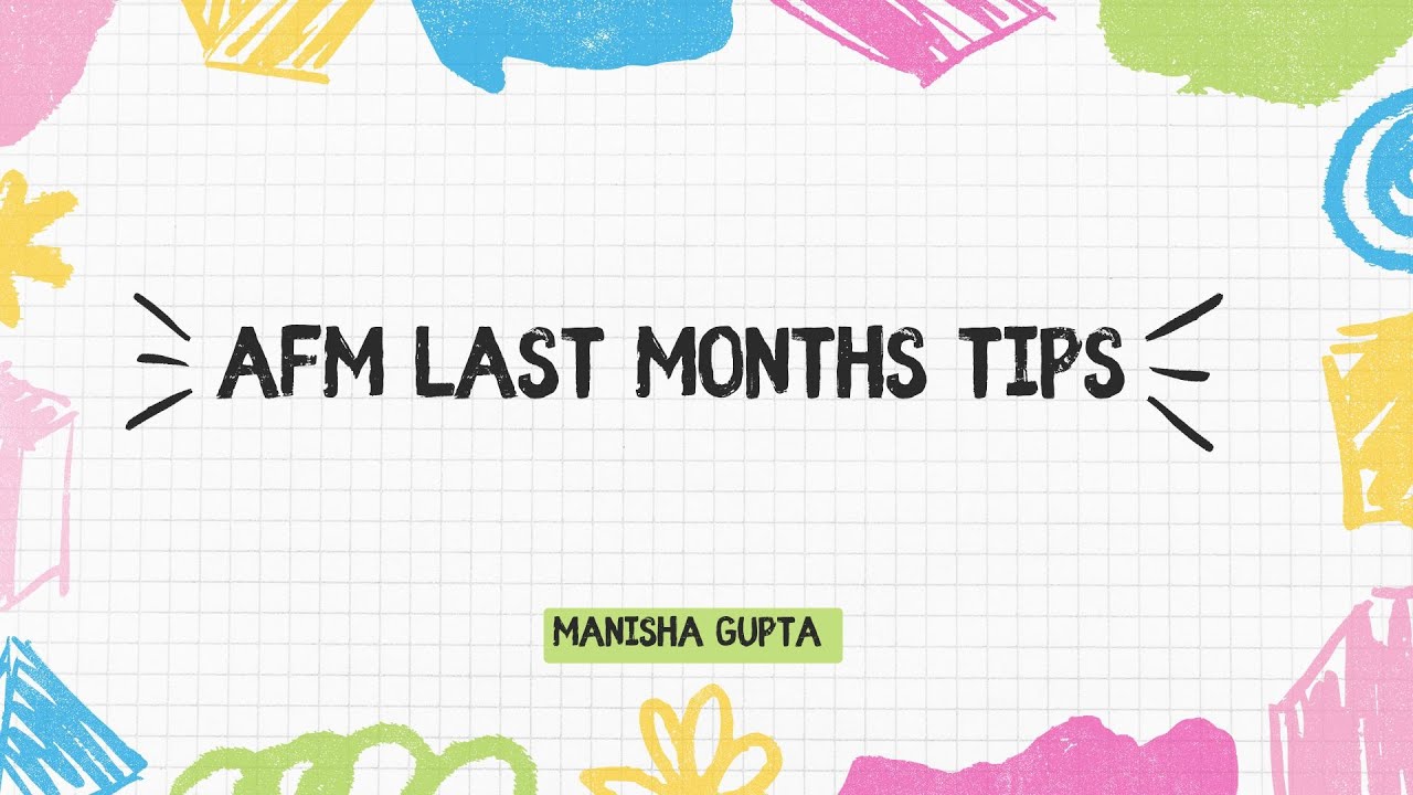 ACCA AFM Last Month Strategy | Pass AFM with Smart Study Tips!
