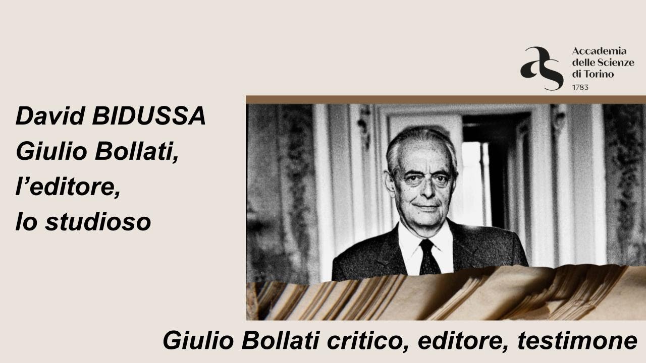 David Bidussa, Giulio Bollati, l’editore, lo studioso