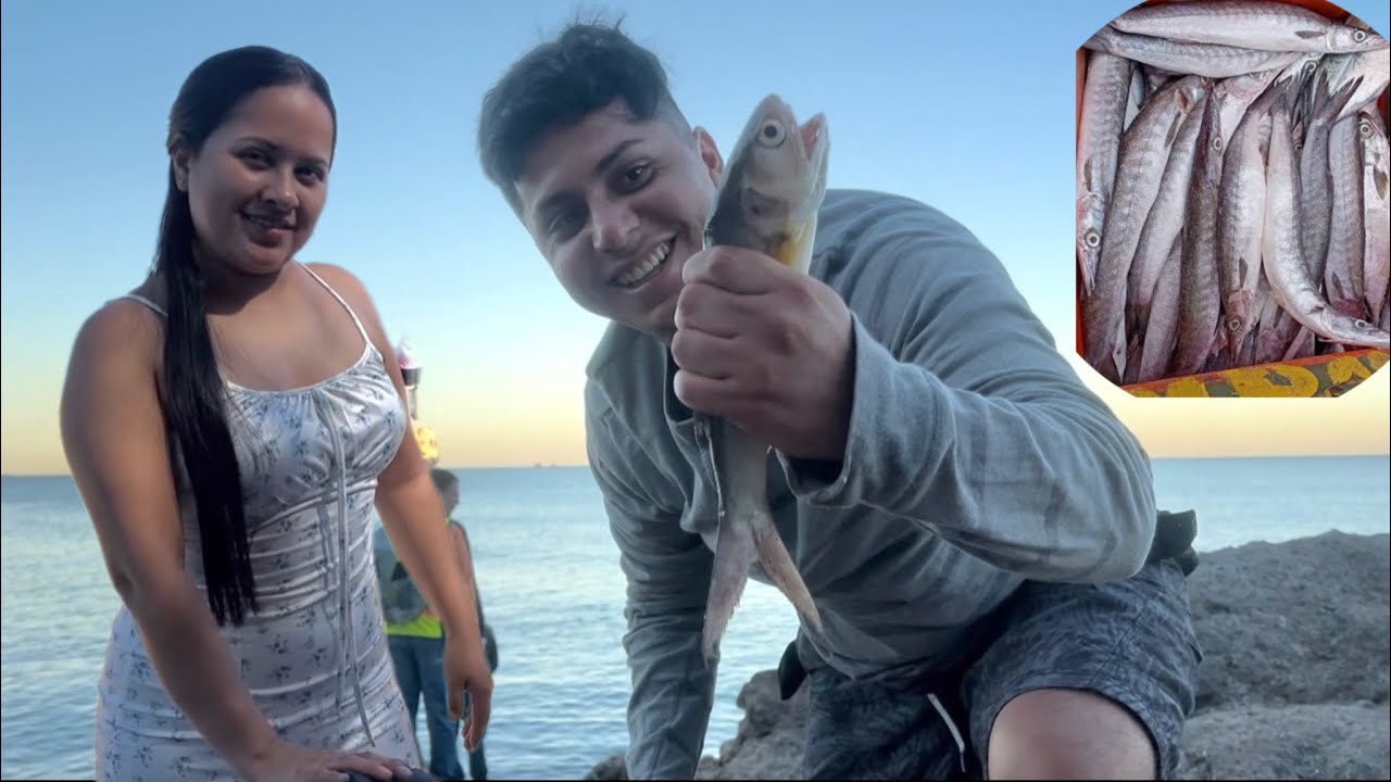 MILES DE PECES SALEN EN PLAYA EL PUERTO DE ACAJUTLA| HOY SI LOGRAMOS PESCAR 🎣 