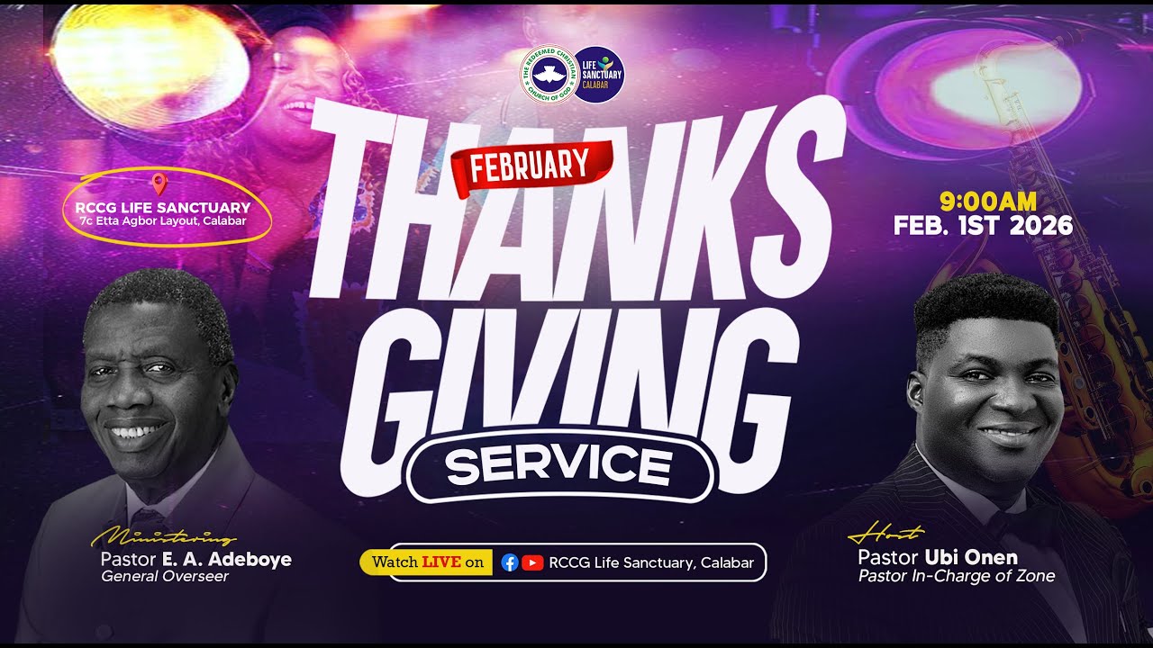 FEBRUARY THANKSGIVING SERVICE LIVE || 1ST FEBRUARY 2026.
