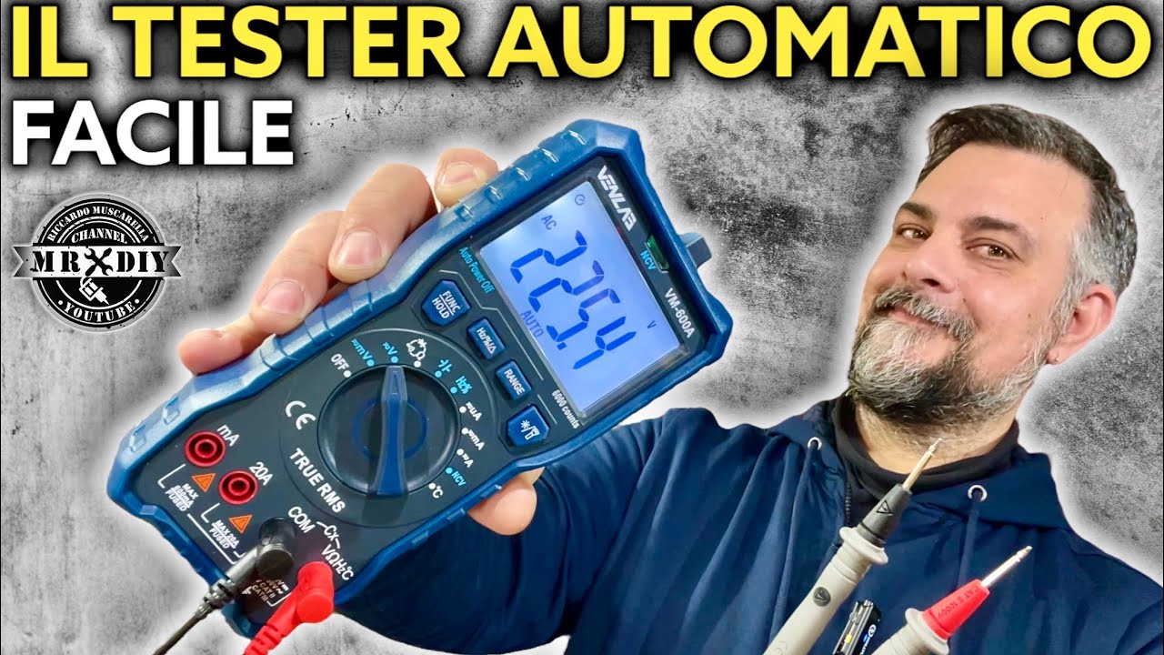 Tester digitale automatico. Multimetro per batterie e corrente elettrica. Come si usa venlab VM 600A