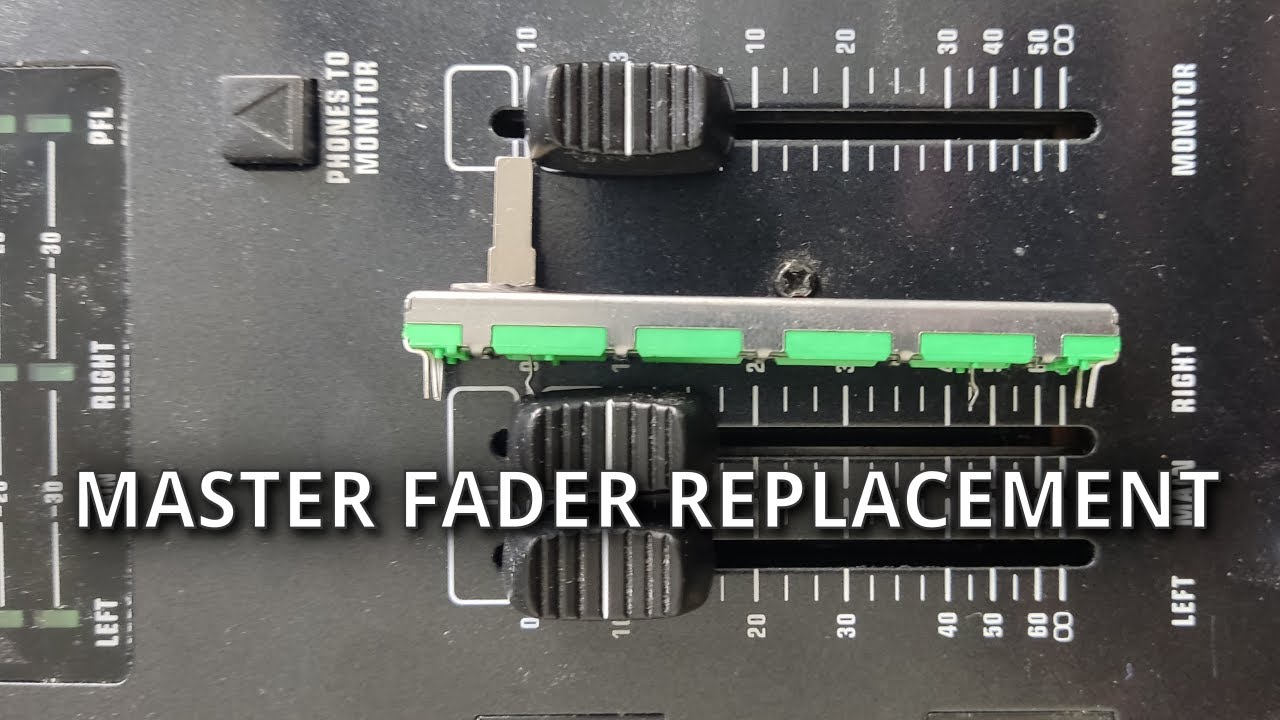 How to REPLACE A MASTER FADER in a Behringer DX2000