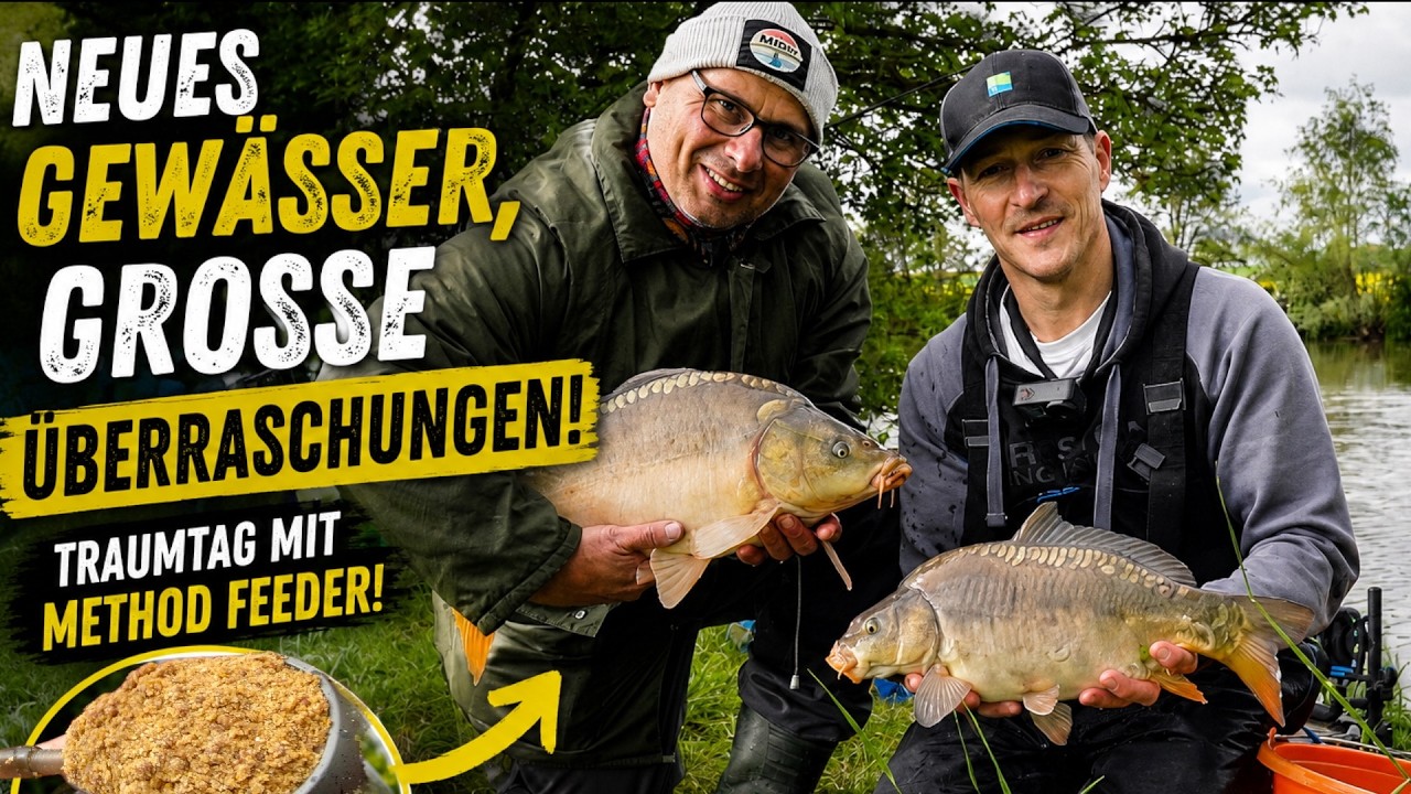 Neues Gew&auml;sser, gro&szlig;e &Uuml;berraschungen! Traumtag mit Method Feeder 🎣🐟