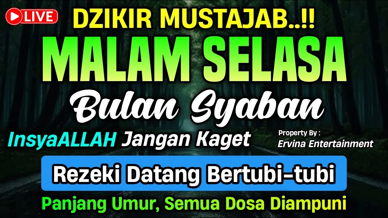 DZIKIR MALAM SELASA MUSTAJAB.! Pengampunan Dosa, insyaAllah Rezekimu Mengalir Deras | DZIKIR MALAM
