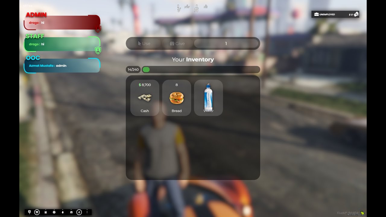 Add inventory | Hud | Chat In Your FiveM server | ESX