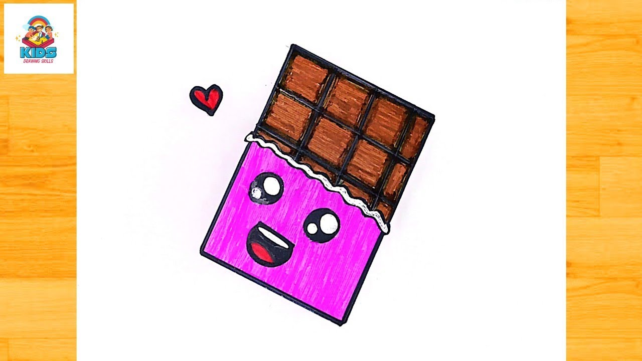 how to draw a chocolate step by step|چاکلیٹ 🍫 ڈرائنگ کیسے بنائیں