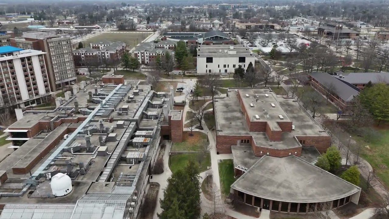 4k Aerial View Indiana State Terre Haute Indiana