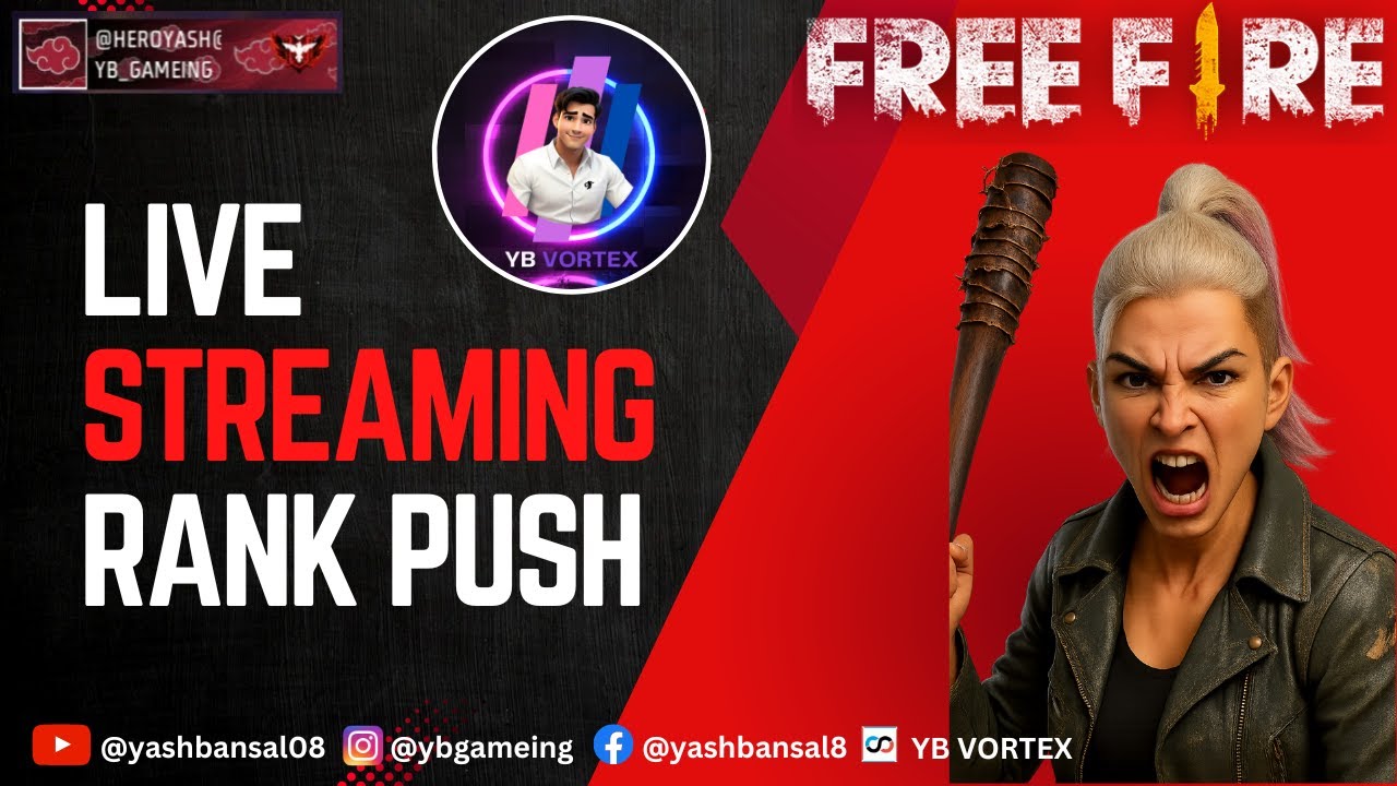 High Ping Gameplay | Still Pushing Rank 🔥|YB VORTEX 