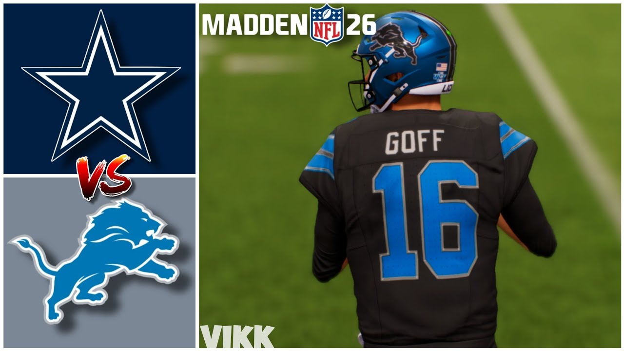 Cowboys vs Lions Week 14 Simulation (Madden 26 Rosters)