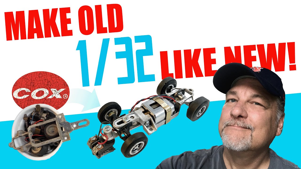 Bucket of Rust to Like-New 1/32! Vintage COX Slot Car Chassis Restoration!