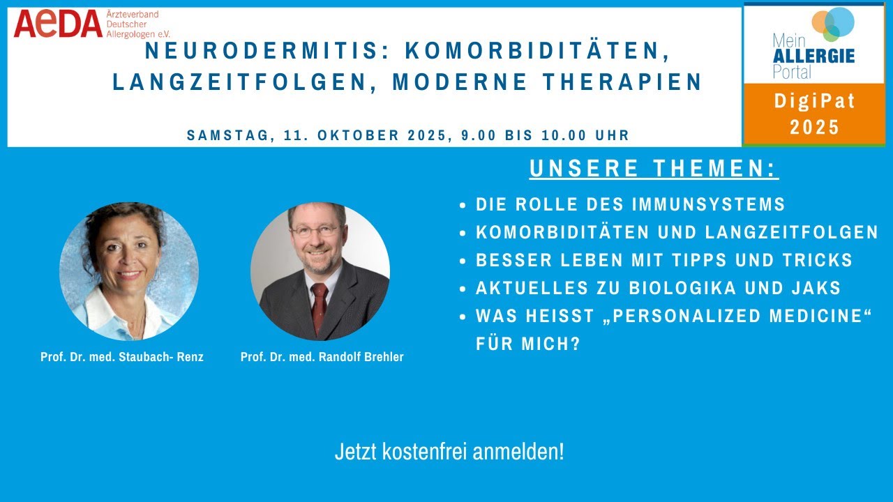 DigiPat Neurodermitis: Komorbiditäten, Langzeitfolgen, moderne Therapien