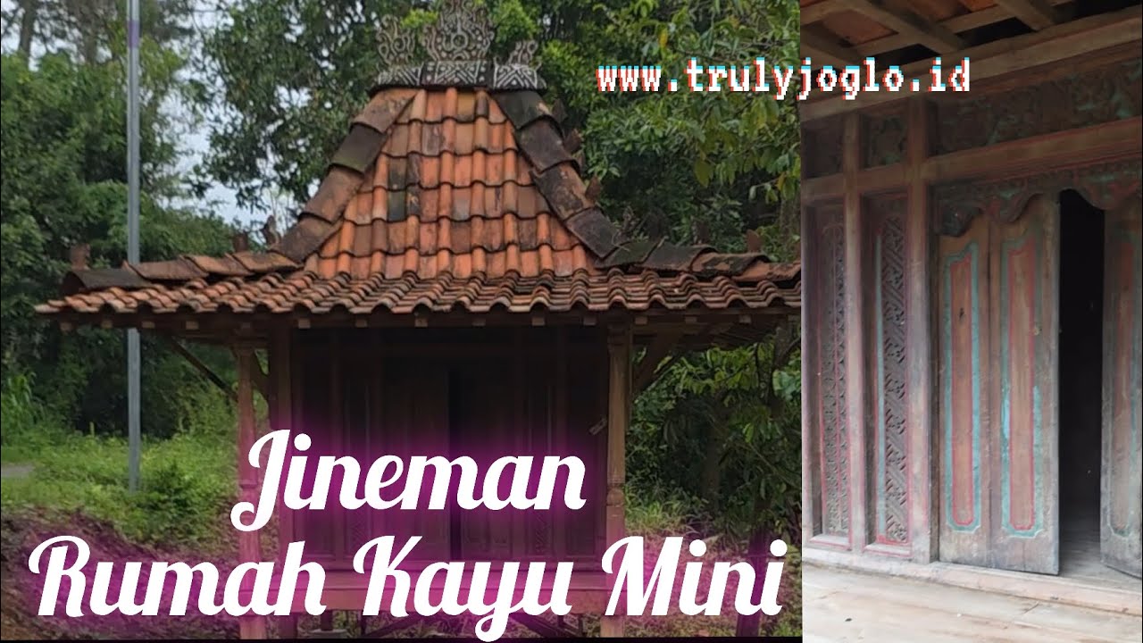 Rumah Kayu Mungil Gebyok Ukir Jawa Antik/ Jineman - #Shorts Exotic Mini Traditional Wooden House 
