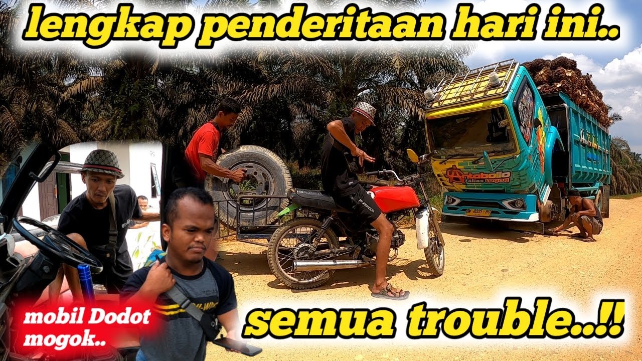 Semua trouble..  terpaksa pake becak..