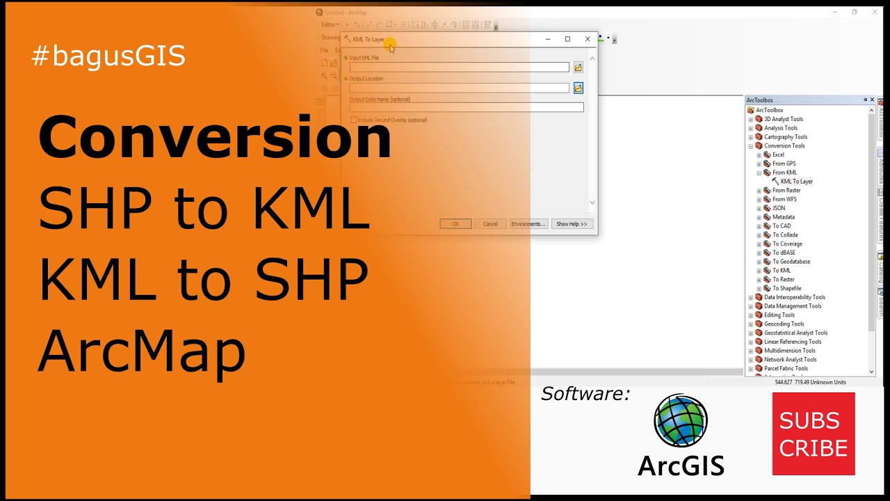 ArcGIS | Conversion KML to SHP and SHP to KML ArcMap Google Earth Pro