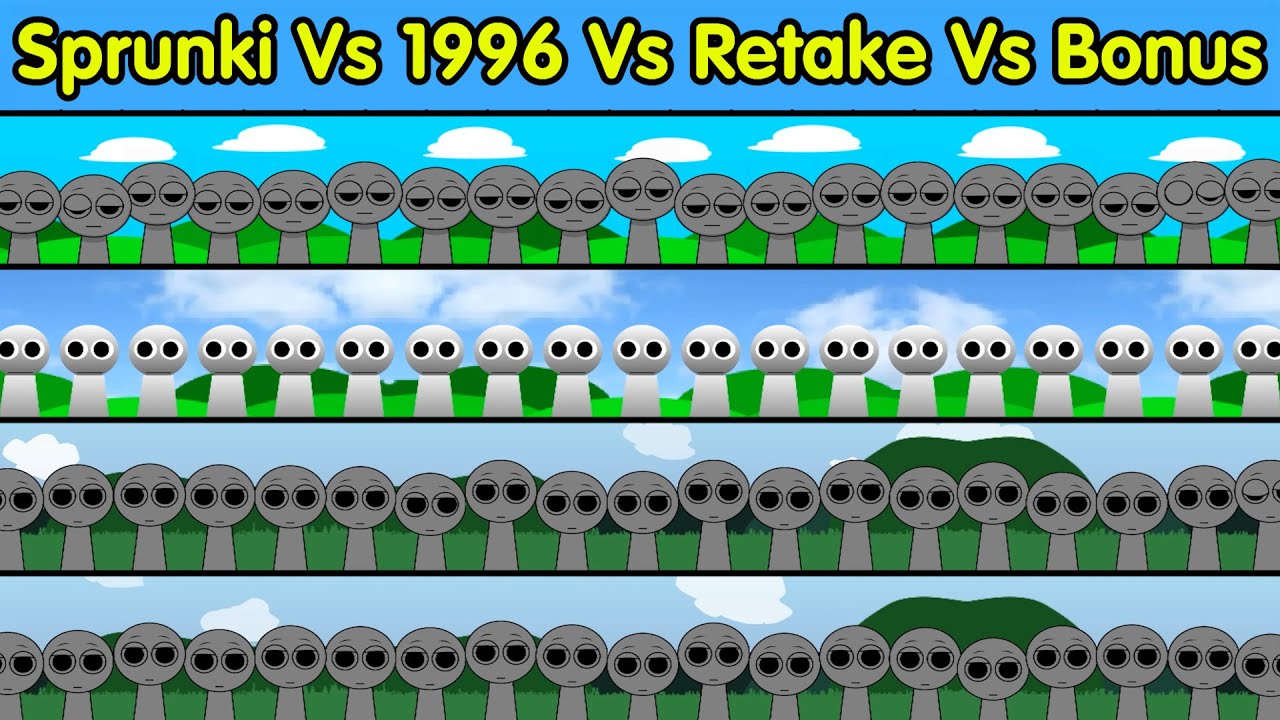 Incredibox Sprunki: Mix all Together Sprunki Vs Sprunki 1996 Vs Sprunki Retake Vs Retake Bonus