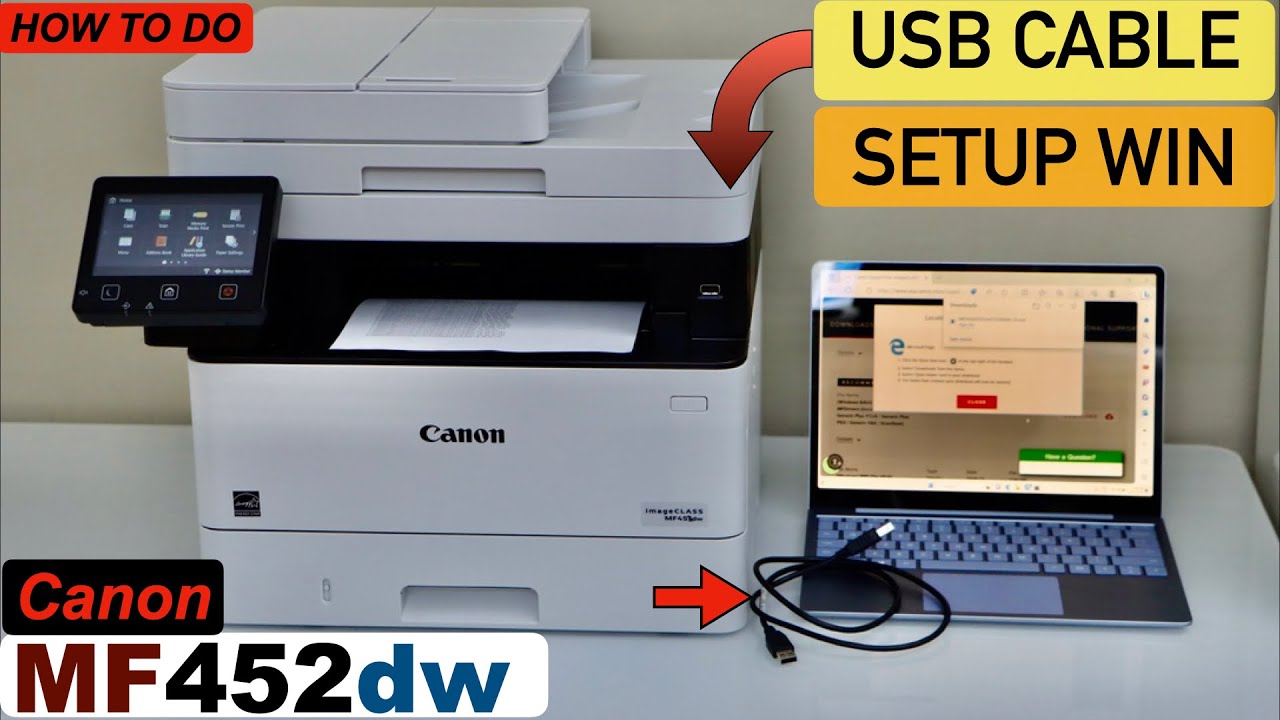 Canon Imageclass MF452dw USB Cable Setup Windows Laptop.