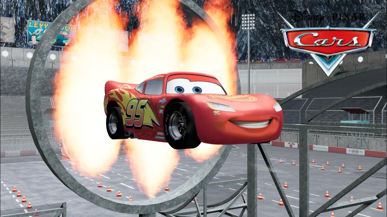Lightning Mcqueen vs Fire Ring | BeamNG.Drive