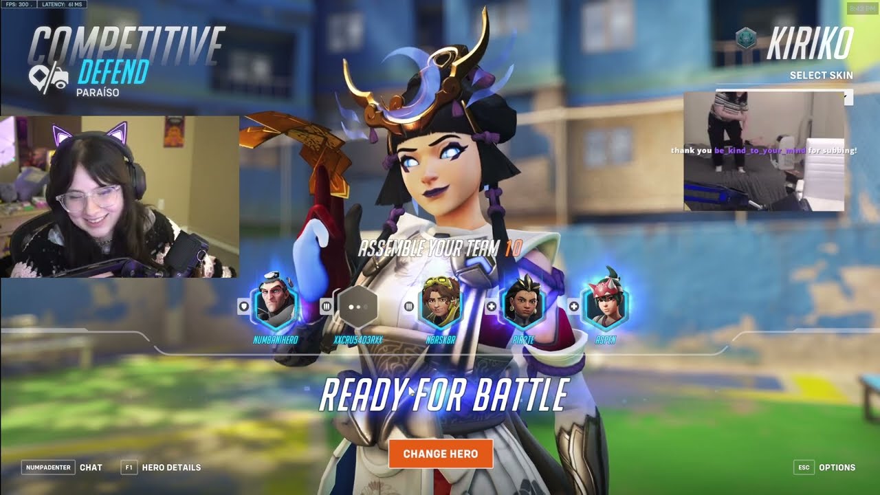 24 000 исцелений! Безумная Аспен, Ана + Кирико + Батист, Overwatch 2, 10 сезон, топ-500 геймплея