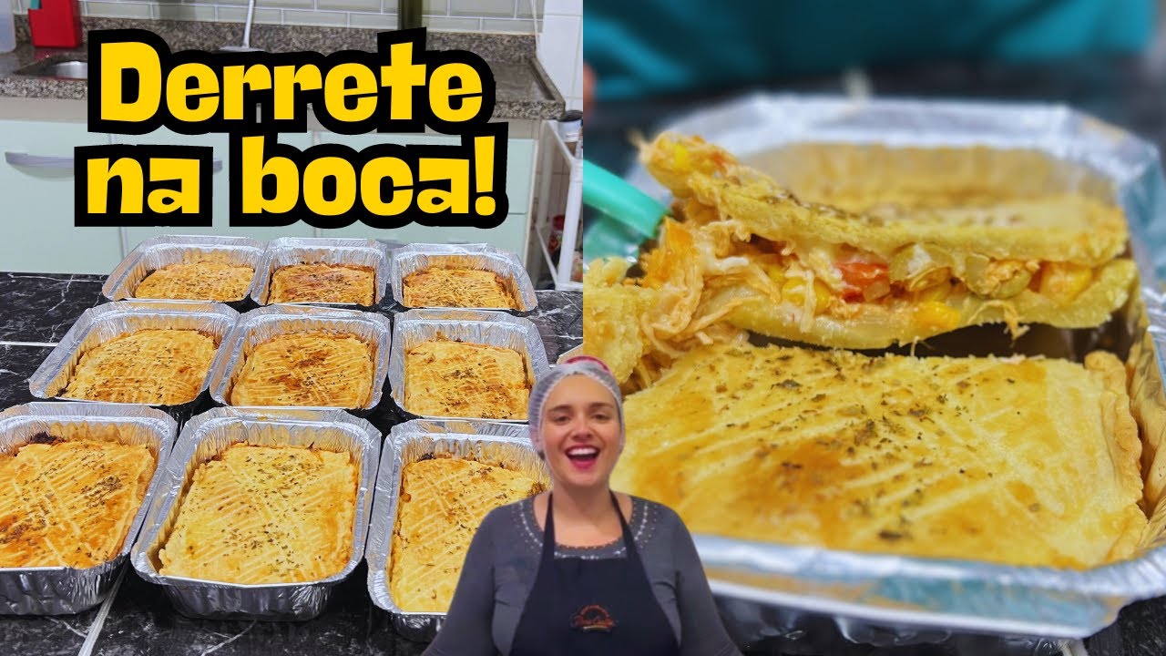 COMO FAZER EMPADÃO DE FRANGO CREMOSO - PRODUÇÃO DE EMPADÃO PARA VENDER