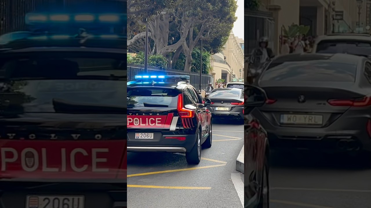 Police vs Supercars in Monaco #police #supercars #acceleration #monaco