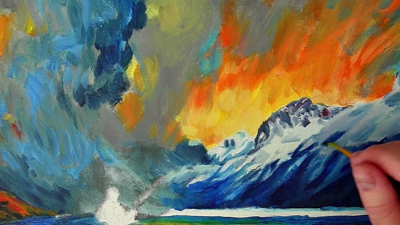 ASMR Oil Painting Mountains | Impressionist Fisherman Series Ep. 7 | Deeper Textures