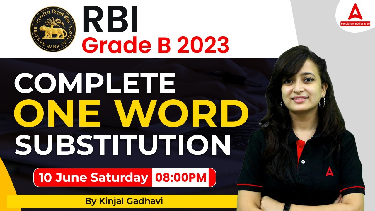 Complete One Word Substitution in English | RBI Grade B English Preparation | By Kinal Gadhavi