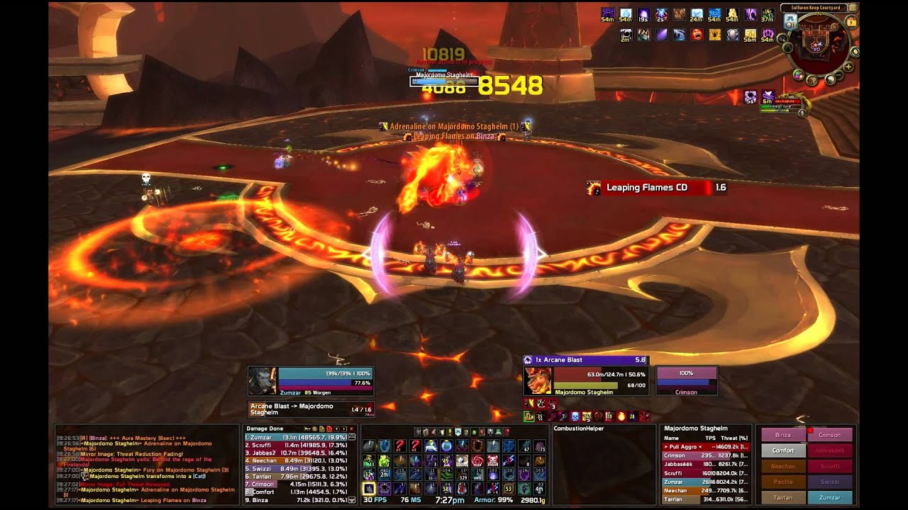 HEROIC Majordomo Staghelm (10-man) - Arcane Mage PoV - HD