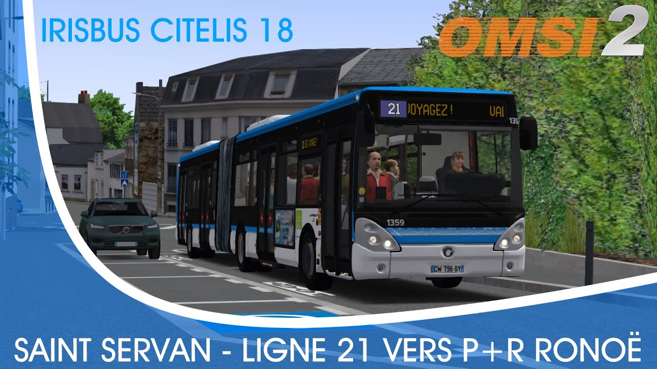 OMSI 2 | Saint Servan | Ligne 21 vers P+R Ronoë | Irisbus Citelis 18
