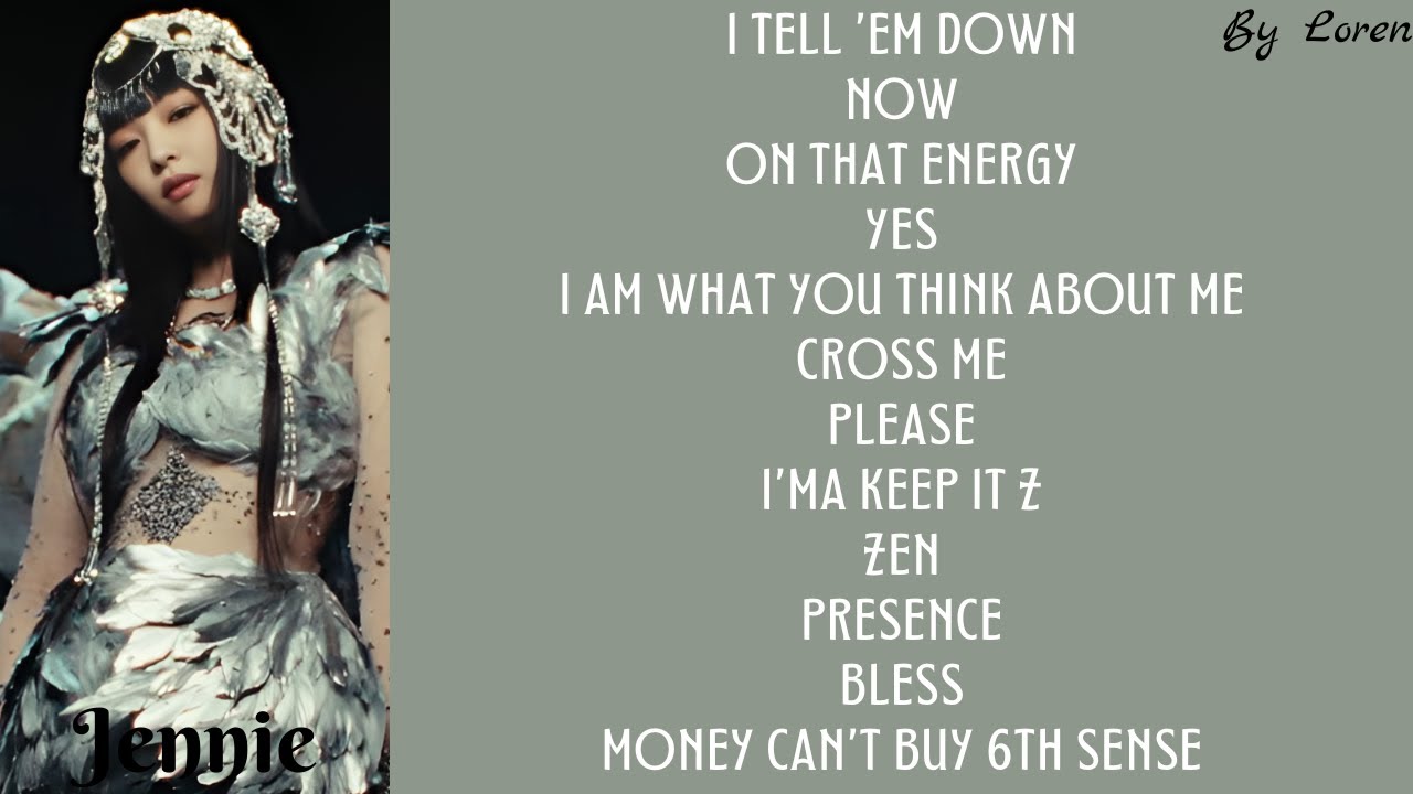 JENNIE - ZEN (Lyrics)
