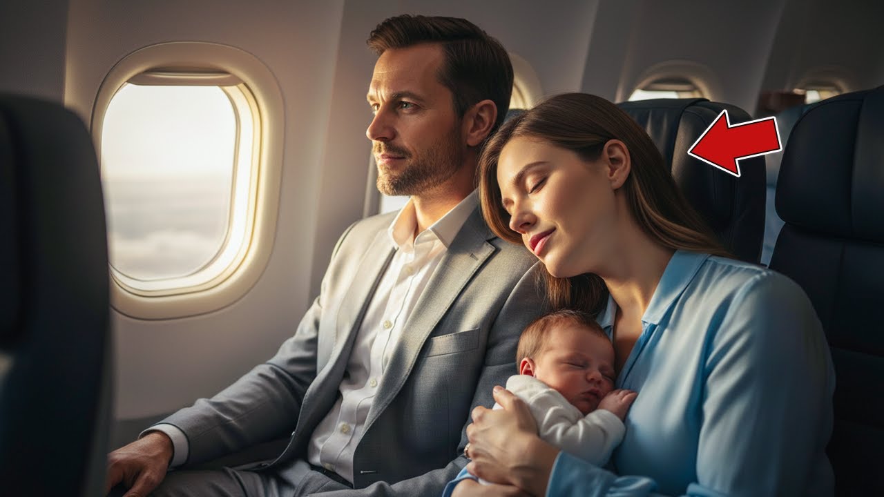 Maman timide en avion avec son bébé… jusqu’au murmure du millionnaire.