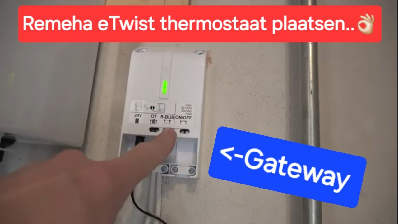 Hoe plaats je een Remeha e-Twist klokthermostaat...