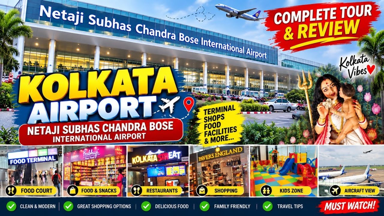 Kolkata Airport Complete Tour ✈️ | Netaji Subhas Chandra Bose International Airport
