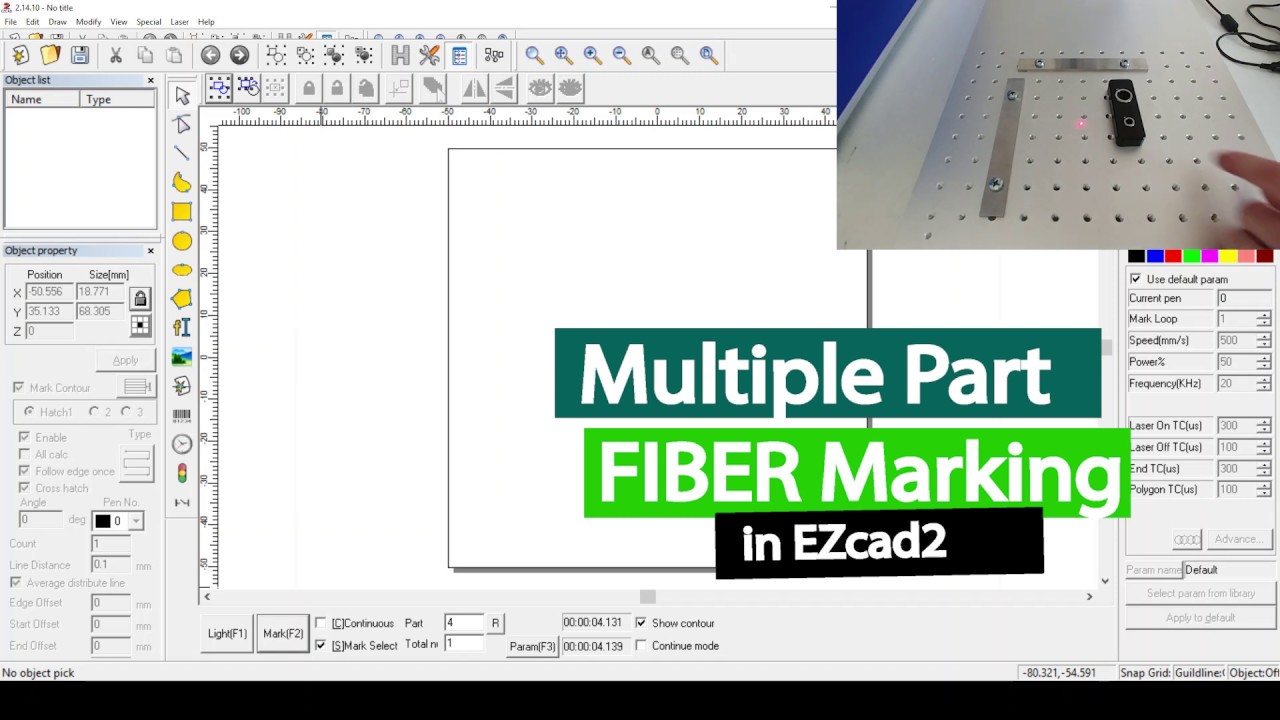 EzCad2 Tip: Multiple Part Marking with a Fiber Laser