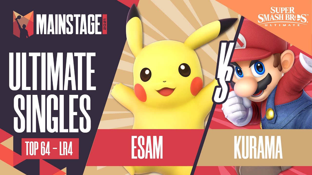 ESAM vs Kurama - SSBU Singles: Top 64 Losers Round 4 - Mainstage 2021 | Pikachu vs Mario