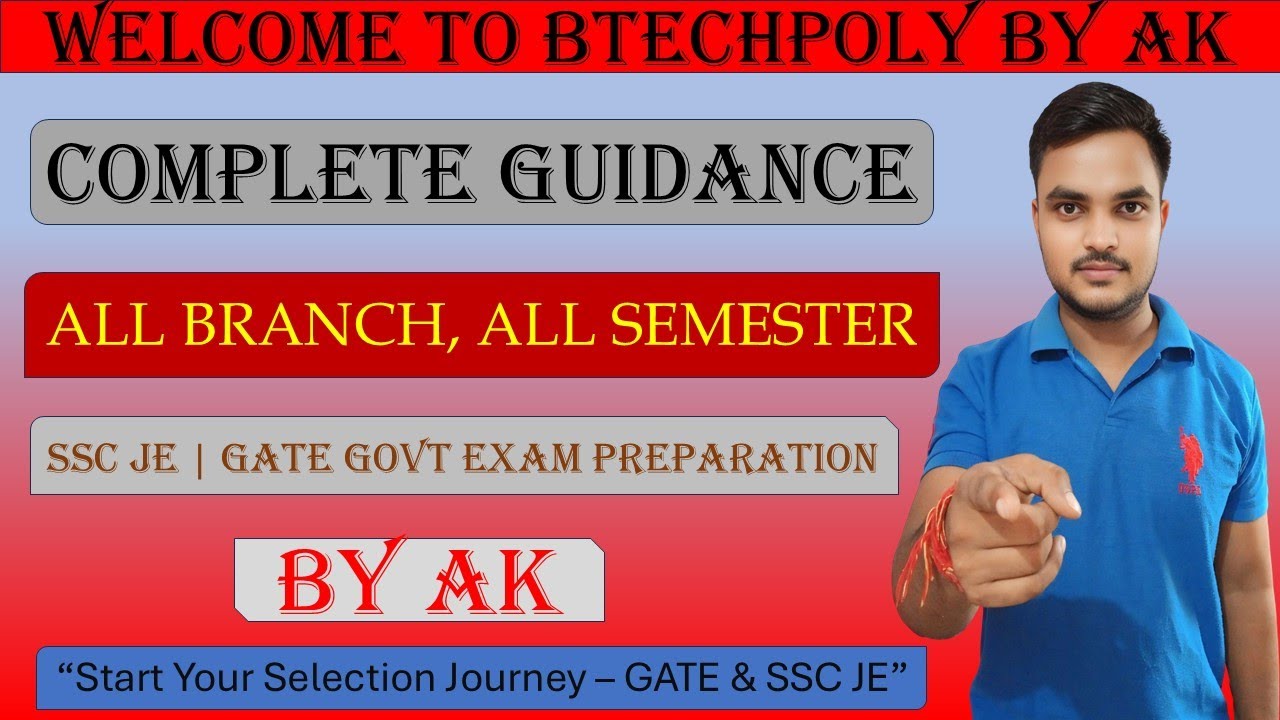 Welcome to BTechPoly by AK | SSC JE + GATE + Polytechnic + BTech Students के लिए चैनल  #Btechpoly