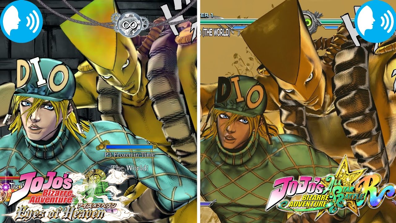 Diego Brando(The World) Old Voice VS New Voice Comparison-JoJo's Bizarre Adventure All-Star Battle R