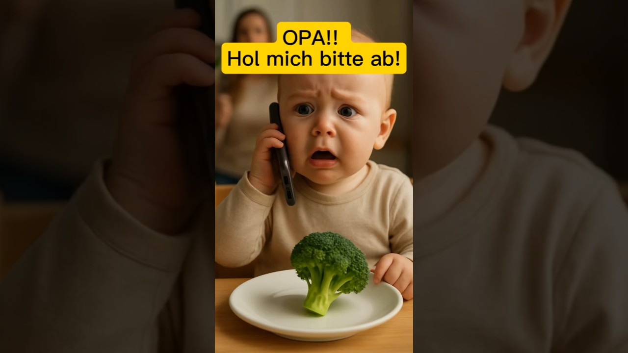 Opa.. schnell hilf mir bitte! #opa #brokkoli #lustig #babyshorts #babyvideos #ki