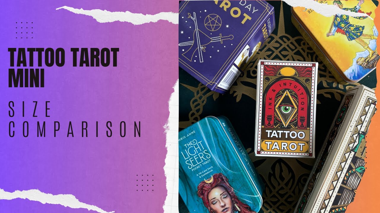 👁️‍🗨️ Tattoo Tarot Mini 👁️‍🗨️ - Size comparison vs Standard version & different mini Tarots