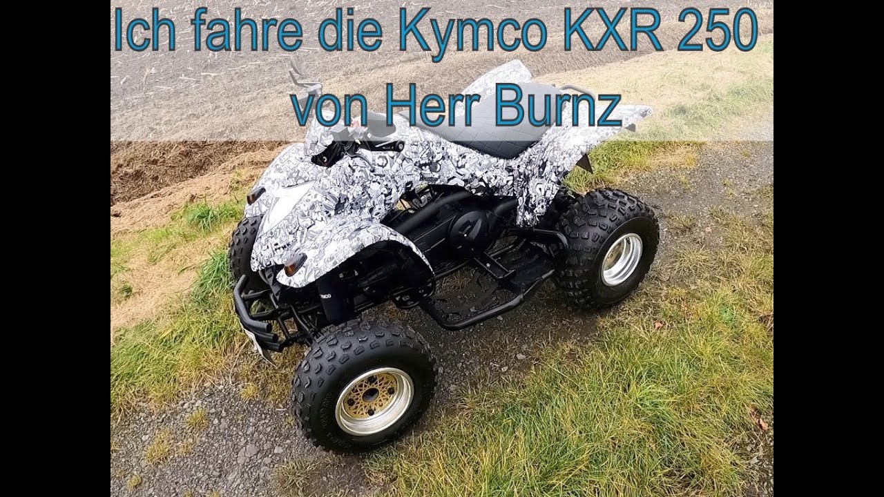 Ich fahre die Kymco KXR250 von Herr Burnz