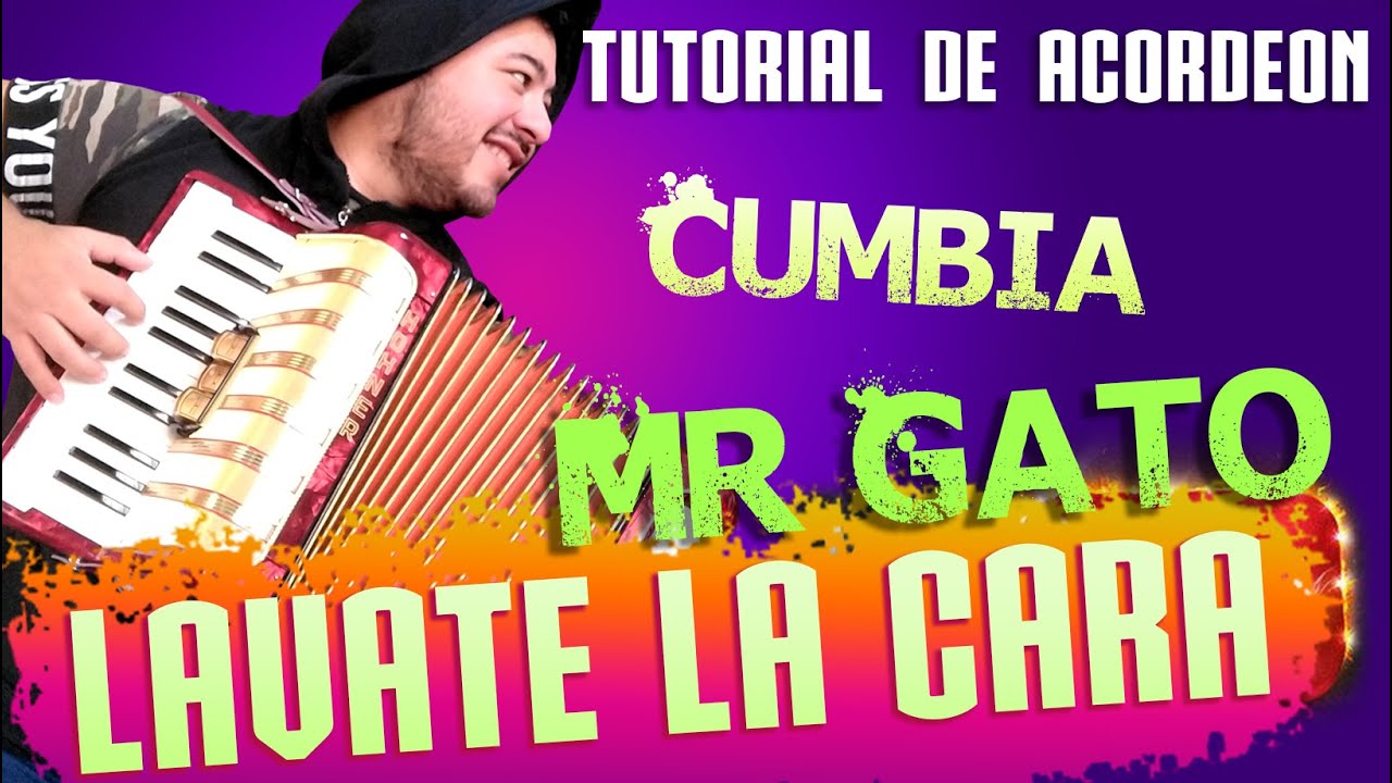 LAVATE LA CARA (Cumbia) - TUTORIAL DE ACORDEON A PIANO