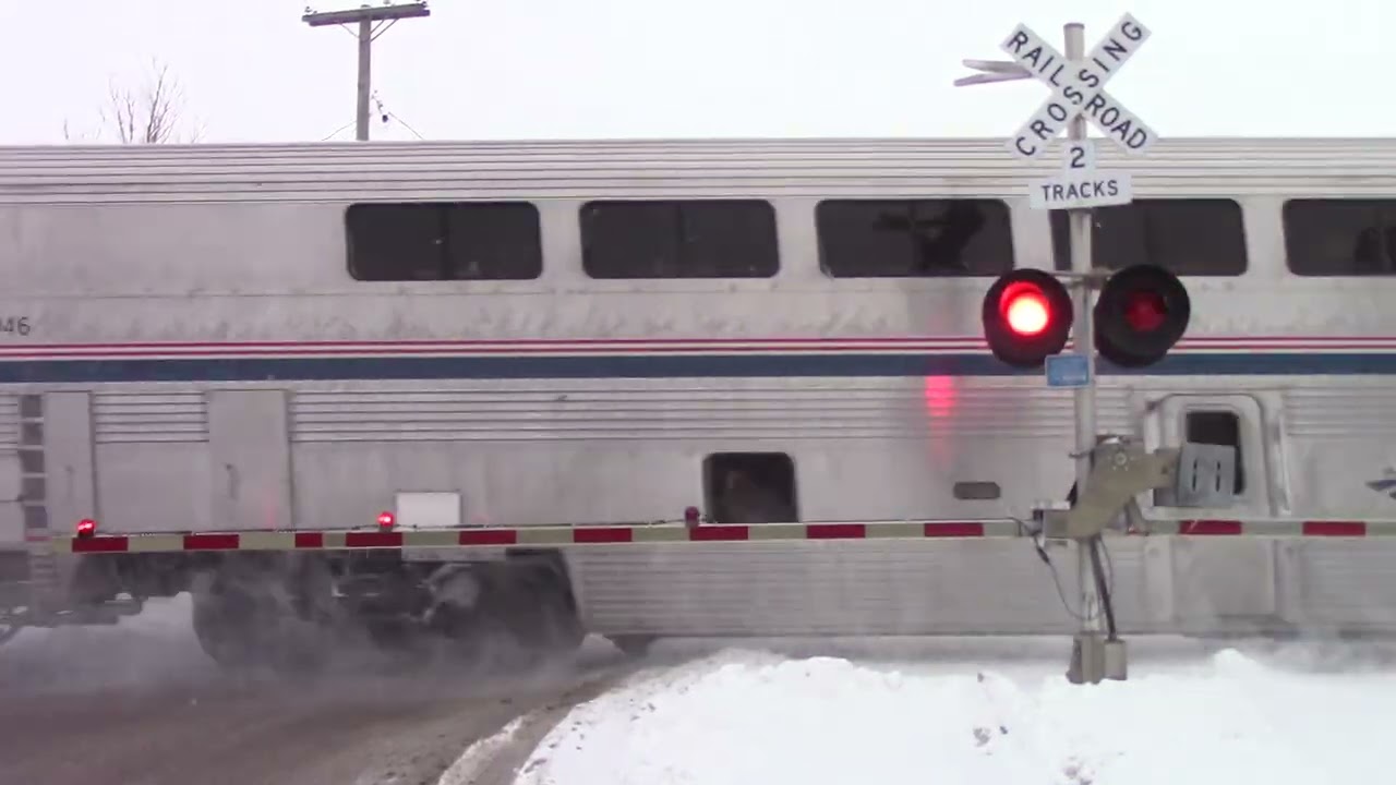 Double VII!  Amtrak 204 Leads Train #5 Leland, IL 12/3/25